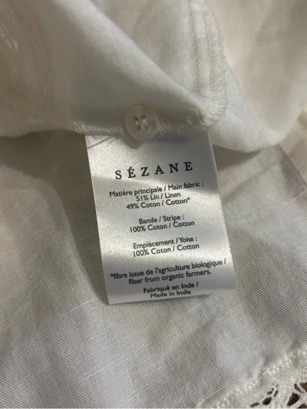 Sezane White Zora Top - Picture 4 of 4